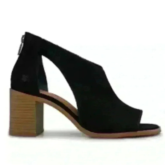 NEW LUCKY BRAND (RETAIL $119.00) Black Suede Leather Saimy Booties w/zip closure - Picture 1 of 16
